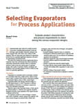  Chemical Engineering magazine article: Selecting Evaporators for Process Applications
