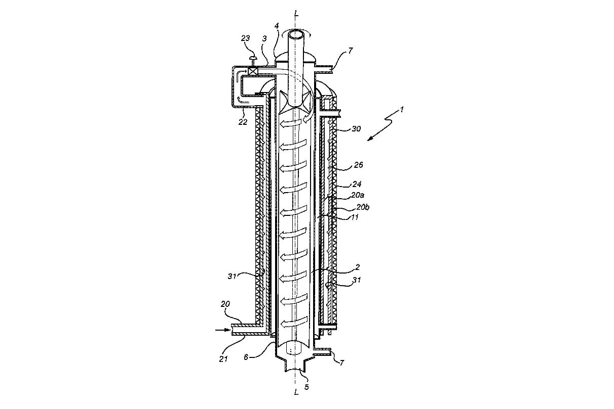 Thin Film Evaporator Patent Drawing