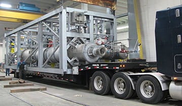LCI evaporator skid system on truck